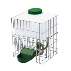 Abreuvoir automatique en ABS et Acier pour poules et volailles - Réserve 10 L – 28 x 25 x 40 cm