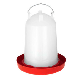 Abreuvoir à tétines à suspendre en plastique pour poules et poussin – 12L – Ø20/33 x H.40 cm