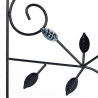 Treillis de jardin en fer avec motifs oiseaux et vrilles – 40 x 0,5 x 120 cm