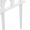 Lot de 2 bordures de jardin style Vintage en fonte – 17,5 x 1 x 33,5 cm - Blanc