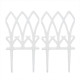 Lot de 2 bordures de jardin style Vintage en fonte – 17,5 x 1 x 33,5 cm - Blanc