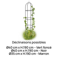 Treillis de jardin décoratif sur pieds pour plantes – 40 x 40 x 190 cm – Fer 