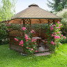 Lot de 2 treillis de jardin obélisque pour plantes grimpantes en acier – Ø15 x H.100 cm