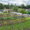 Lot de 2 treillis de jardin obélisque pour plantes grimpantes en acier – Ø30 x H.190 cm
