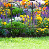 Lot de 4 bordures de jardin à planter en acier - couleur noir