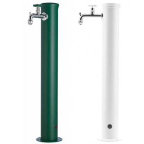 Fontaine de jardin en fer avec robinet en rosace – 16 x 30 x 85 cm – multiples coloris