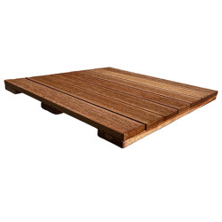 Dalle de terrasse en bois exotique Bangkiraï 50 x 50 x 3 cm