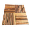 Dalle de terrasse en bois exotique Camaru 50 x 50 x 2,4 cm