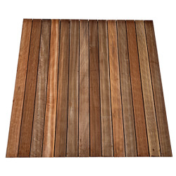 Dalle de terrasse en bois exotique Bangkiraï 100 x 100 x 3 cm