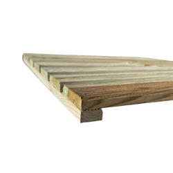 Dalle de terrasse en bois européen Pin Sylvestre 50 x 50 x 2,8 cm