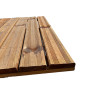Dalle de terrasse en bois européen Pin Sylvestre 100 x 100 x 3,8 cm brun