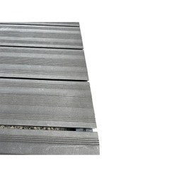 Dalle de terrasse en bois composite 90 x 90 x 5 cm gris anthracite