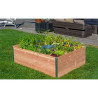 Carré potager avec composteur en bois Douglas – 170 x 120 x 40 cm