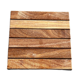Dalle de terrasse en bois exotique Cumaru 30 x 30 x 3 cm