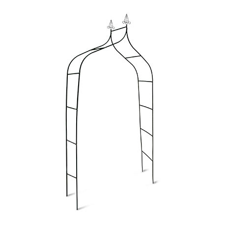 Arche de jardin incurvée pour plantes grimpantes en métal motif barreaux 140 x 38 x 255 cm – Vert foncé Arche de jardin incurvée pour plantes grimpantes en métal motif barreaux 140 x 38 x 255 cm – Vert foncé
