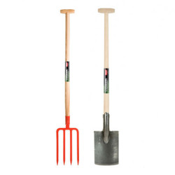 Lot d’outils de jardin : Bêche et fourche à bêcher 95 cm - POLET