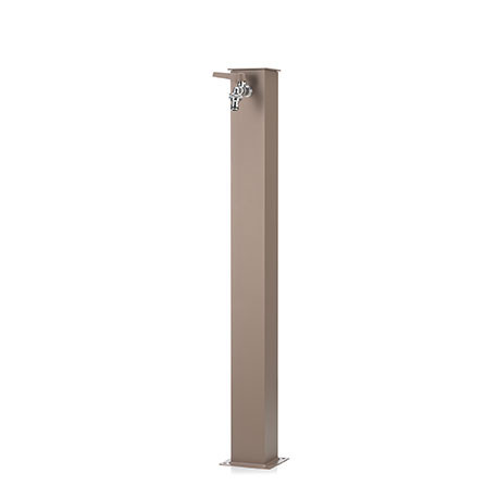 Fontaine de jardin en aluminium au format carré avec conduite d’eau et robinet – 9 x 15 x 85 cm – 14 coloris disponibles