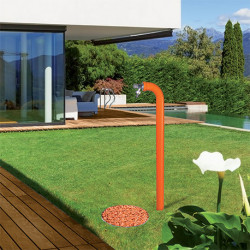 Fontaine de jardin « Paille à boire » en fer traité antirouille – 5 x 18 x 80/115 cm – 14 coloris disponibles 