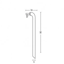 Fontaine de jardin « Paille à boire » en fer traité antirouille – 5 x 18 x 80/115 cm – 14 coloris disponibles 