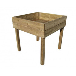 Carré potager sur pieds en bois douglas naturel – 100 x 100 x 100 cm