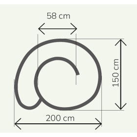 Jardinière en acier spirale XXL gabion 200 x 150 x 80 cm sans galet