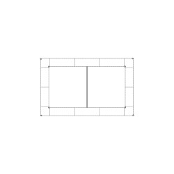 Jardinière en acier rectangulaire gabion 120 x 75 x 100 cm sans galet