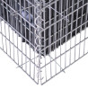 Jardinière en acier rectangulaire gabion 120 x 75 x 100 cm sans galet