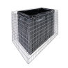 Jardinière en acier rectangulaire gabion 120 x 75 x 100 cm sans galet