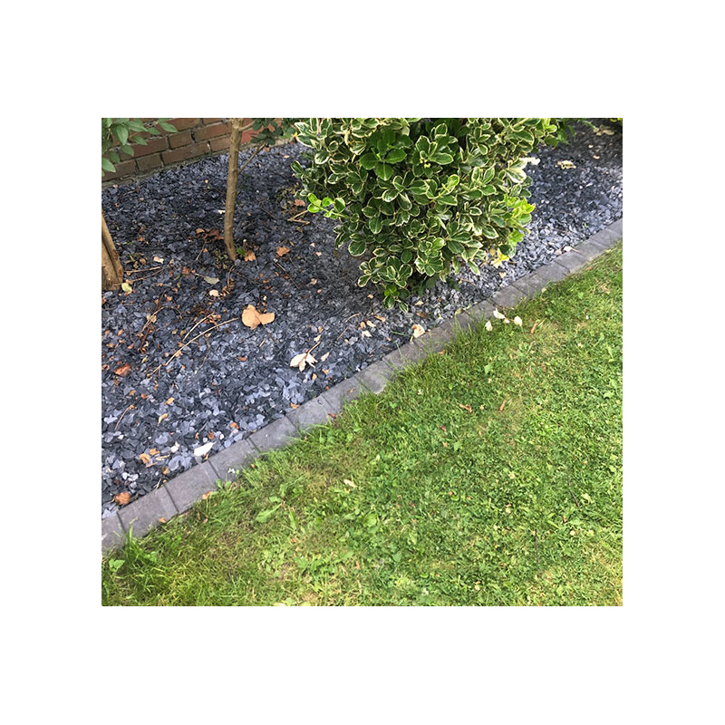 Bordure de jardin pavé en béton pressé 50 x 11,5 x 8 cm noire