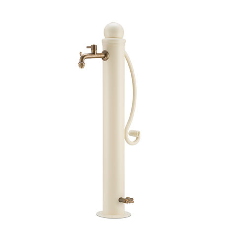 Fontaine de jardin en fer traitée antirouille avec anse et double robinets – 16 x 38 x 95 cm – 3 coloris disponibles Fontaine de jardin en fer traitée antirouille avec anse et double robinets – 16 x 38 x 95 cm – 3 coloris disponibles