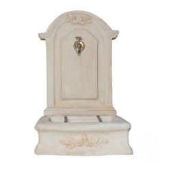 Fontaine de jardin murale Romantique en pierre reconstituée – 61 x 48 x 96 cm – ton pierre