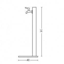 Fontaine de jardin en métal traité antirouille avec socle en ciment – 40 x 40 x 91 cm – 6 coloris disponibles 