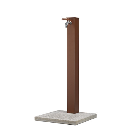 Fontaine de jardin en métal traité antirouille avec socle en ciment – 40 x 40 x 91 cm – 6 coloris disponibles 