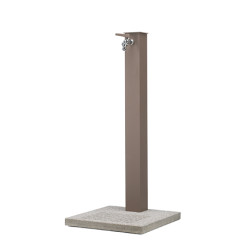 Fontaine de jardin en métal traité antirouille avec socle en ciment – 40 x 40 x 91 cm – 6 coloris disponibles 