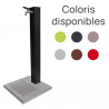 Fontaine de jardin en métal traité antirouille avec socle en ciment – 40 x 40 x 91 cm – 6 coloris disponibles 