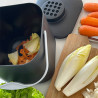 Seau à compost de cuisine en polypropylène avec filtre à charbon actif anti-odeur – 18,5 x 18,5 x 22 cm 