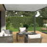 Pergola bioclimatique adossée en alu Anthracite/Blanc – 3 x 4 m - 12 m² - Ombréa