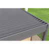 Pergola bioclimatique adossée en aluminium Anthracite – 3 x 4 m - 12 m² - Ombréa