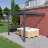 Pergola bioclimatique adossée en aluminium Anthracite – 3 x 3 m – 9 m² - Ombréa