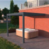 Pergola bioclimatique adossée en aluminium Anthracite – 3 x 3 m – 9 m² - Ombréa