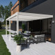 Pergola bioclimatique adossée en alu Blanc – 4 x 6 m - 24 m² - Ombréa