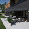 Pergola bioclimatique Ombréa adossée 4x6M - Anthracite