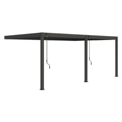 Pergola bioclimatique Ombréa adossée 4x6M - Anthracite