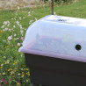 Jardinière Calipso en polypropylène combi 40L gris et cerise – 81 x 39 x 100 cm