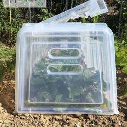 Lot de 3 mini serres tunnel de forçage Modul’o 79 x 59 x 50 cm – 1 jeu de 2 embouts - 1 Lot de 10 piquets d’ancrage