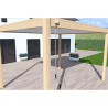 Pergola bioclimatique autoportante en alu bois naturel/Blanc – 3 x 4 m – 12 m² - Ombréa