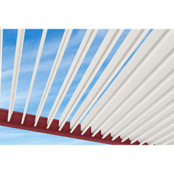 Pergola bioclimatique Ombréa autoportante 3x4M - Rouge basque/blanc