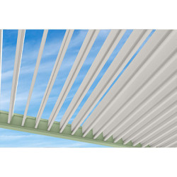 Pergola bioclimatique autoportante en alu Vert jade/Blanc – 3 x 4 m – 12 m² - Ombréa