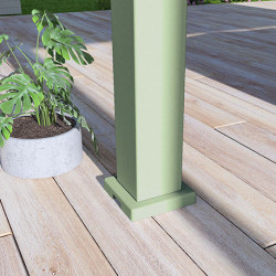 Pergola bioclimatique autoportante en alu Vert jade/Blanc – 3 x 4 m – 12 m² - Ombréa