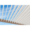 Pergola bioclimatique autoportante en alu Beige/Blanc – 3 x 4 m – 12 m² - Ombréa